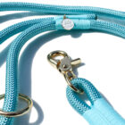 Turquoise Blue Double-Braided Nylon Rope Dog Leash