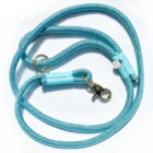 Turquoise Blue Double-Braided Nylon Rope Dog Leash