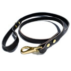 Black Leather Dog Leash