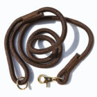 Brown Double-Braided Nylon Rope Leash