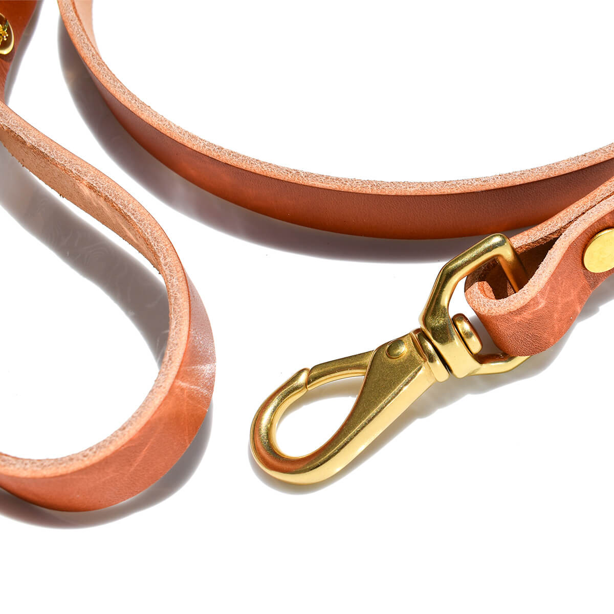 Caramel Brown Leather Dog Leash Caramel Brown Leather Dog Leash