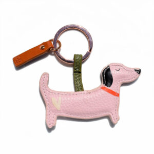 Pale Pink Dachshund Keychain