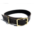 Black Wide Leather Dog Collar