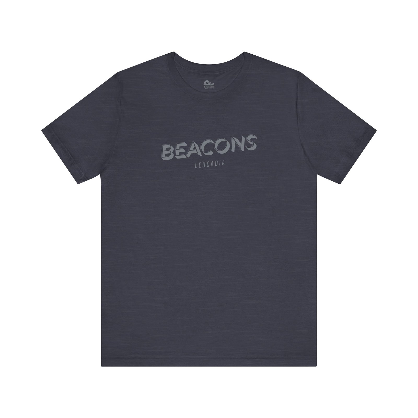 Beacons Leucadia tee by Leucadia Mercantile — heathered sage Bella+Canvas California tee