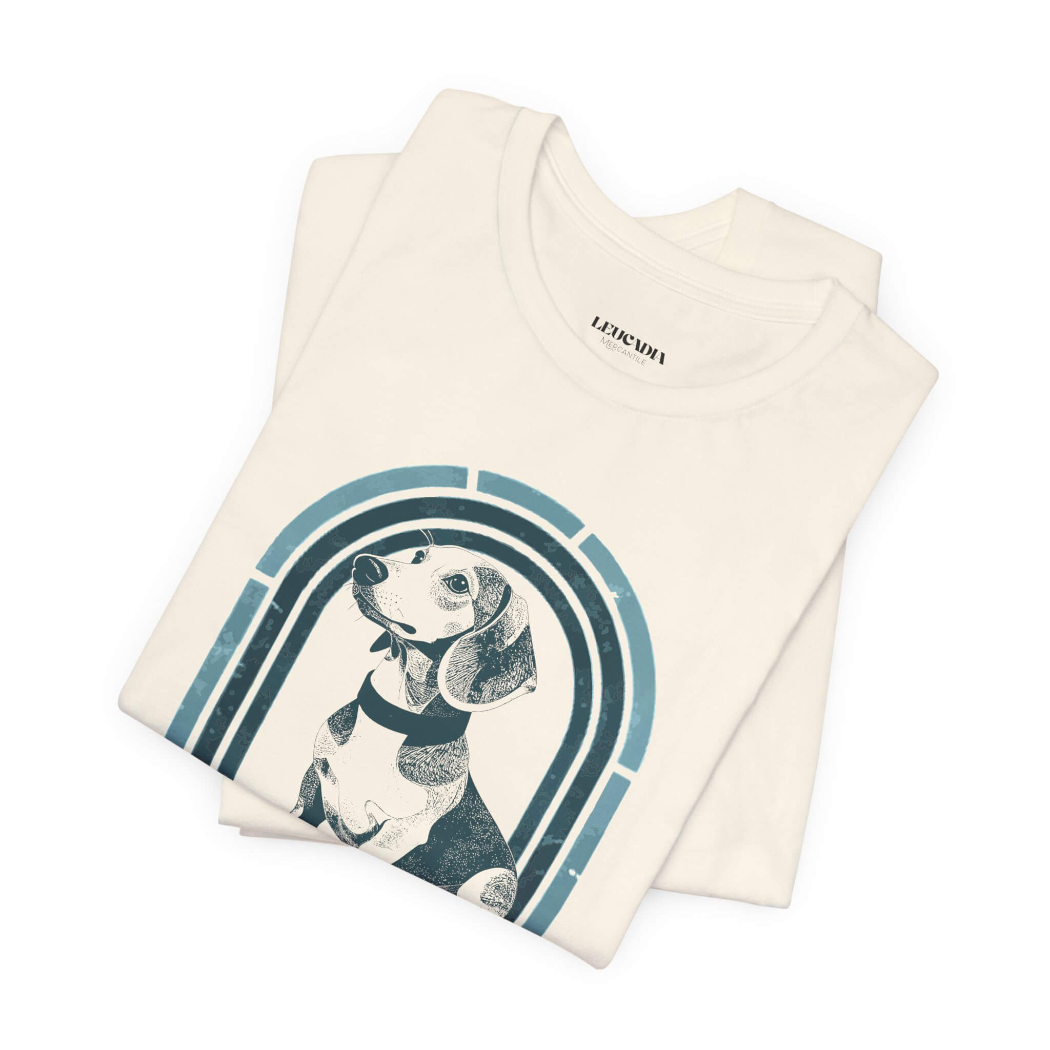 Dog in the window tee folded