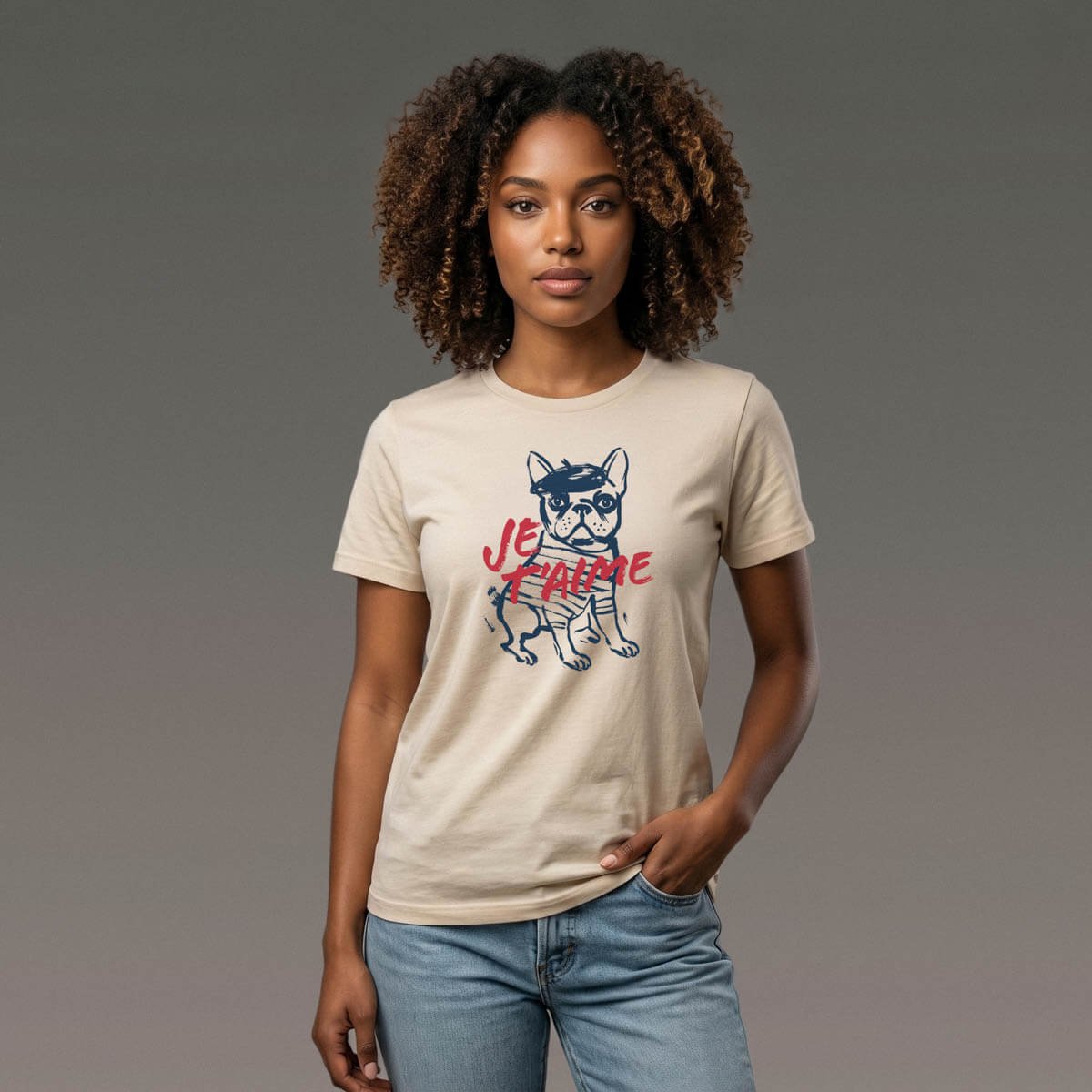 Frenchie Je Taime Tee