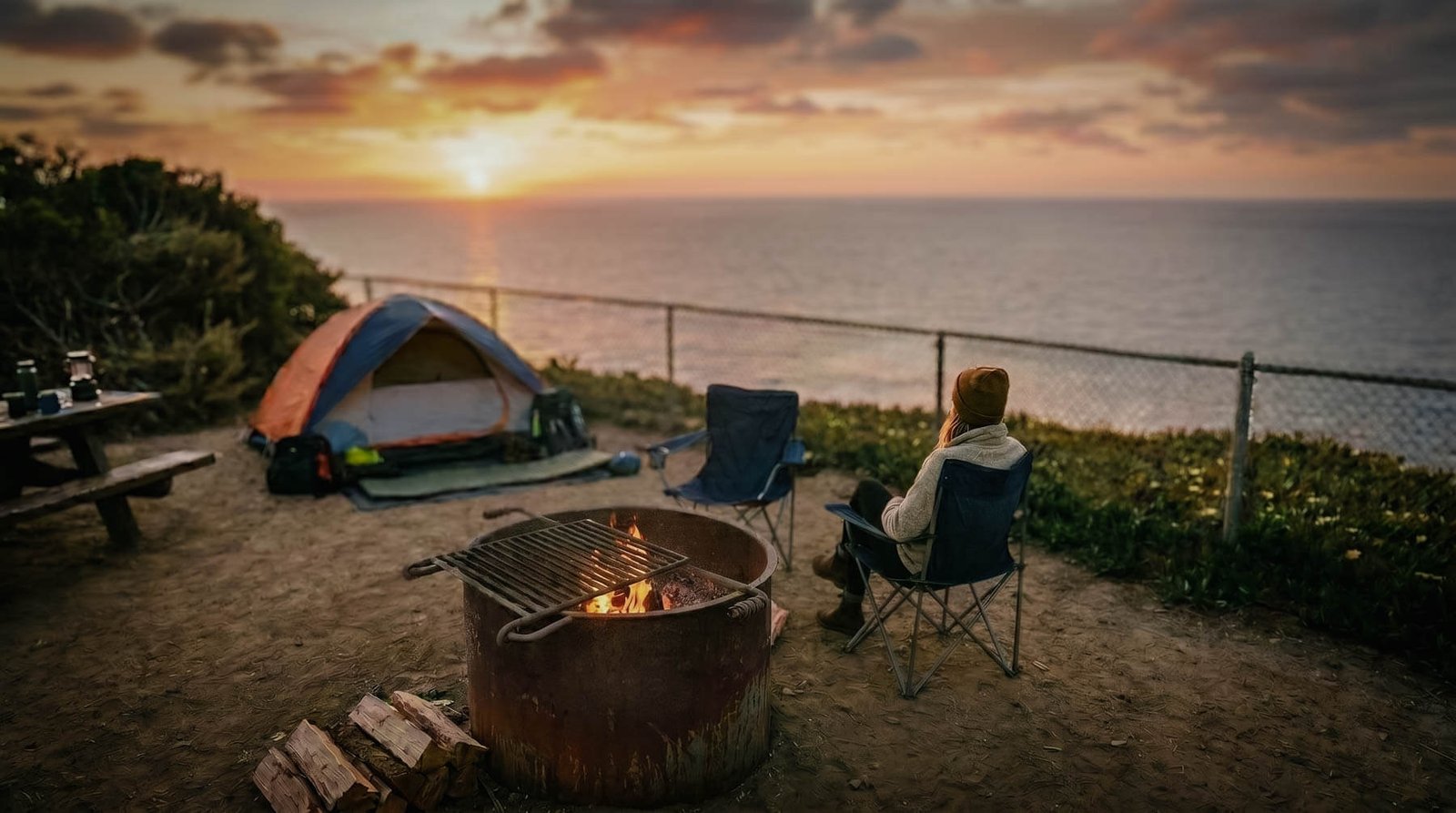 Camping and cooking at San Elijo State Beach — a camp kitchen menu from Leucadia Mercantile