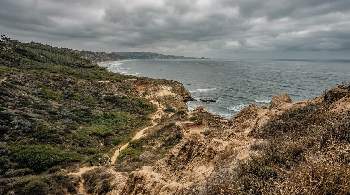 Torrey Pines Hiking Trail Looking South toward La Jolla