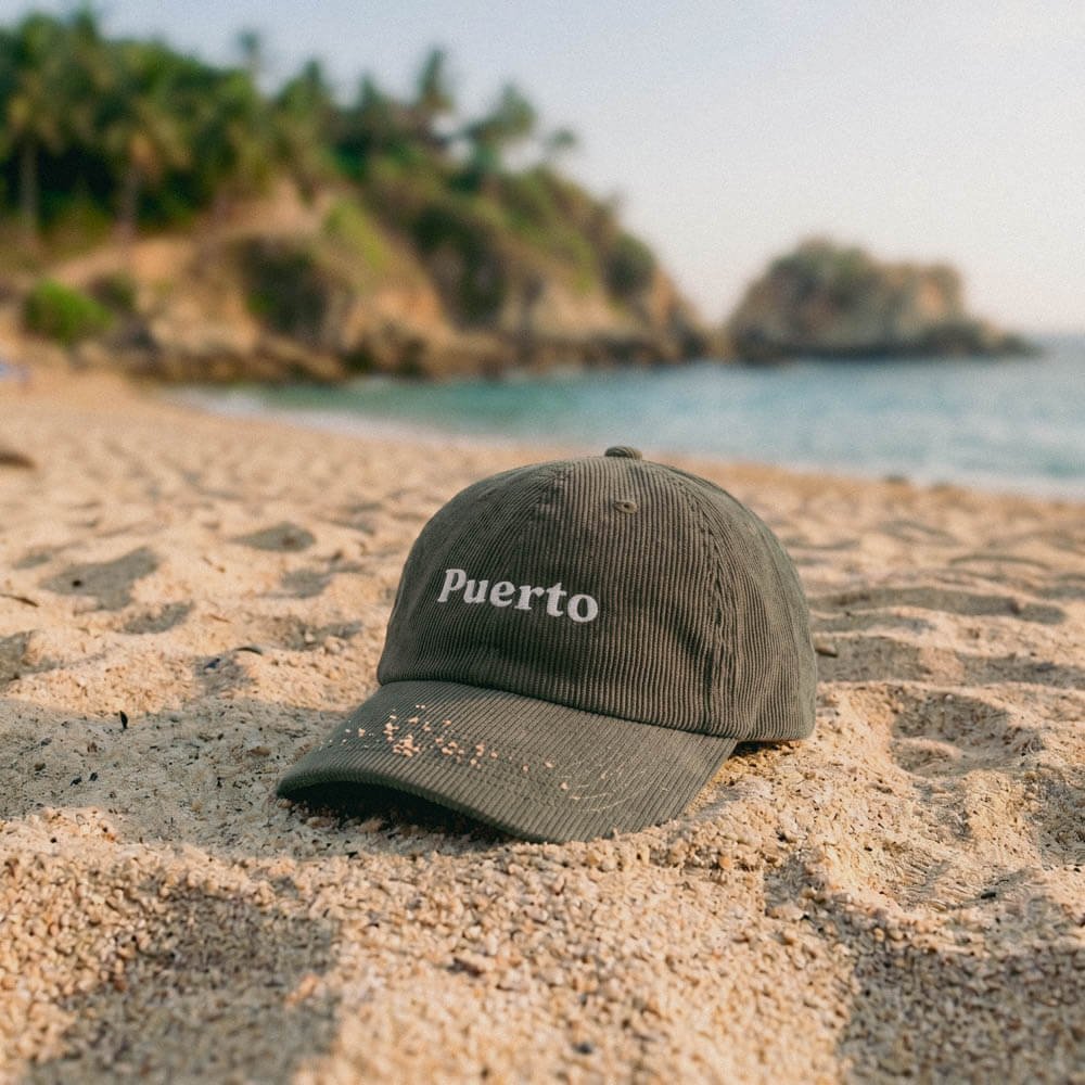 Puerto Corduroy Hat in Olive Grey