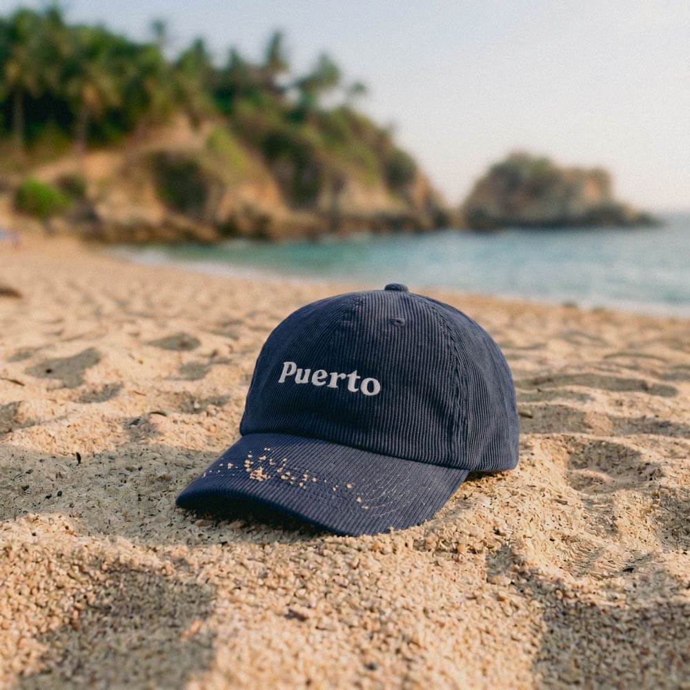 Puerto Corduroy Hat in in Navy Blue
