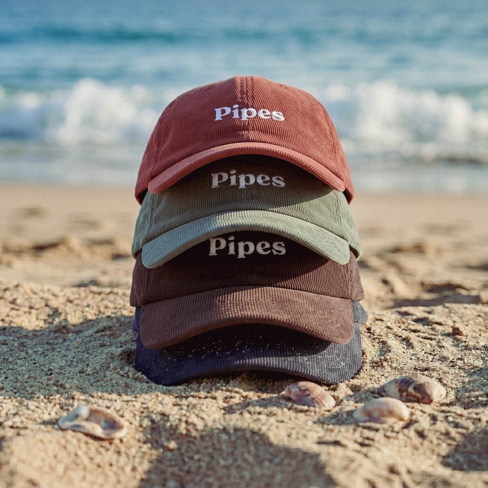 pipes corduroy hat multi stacked