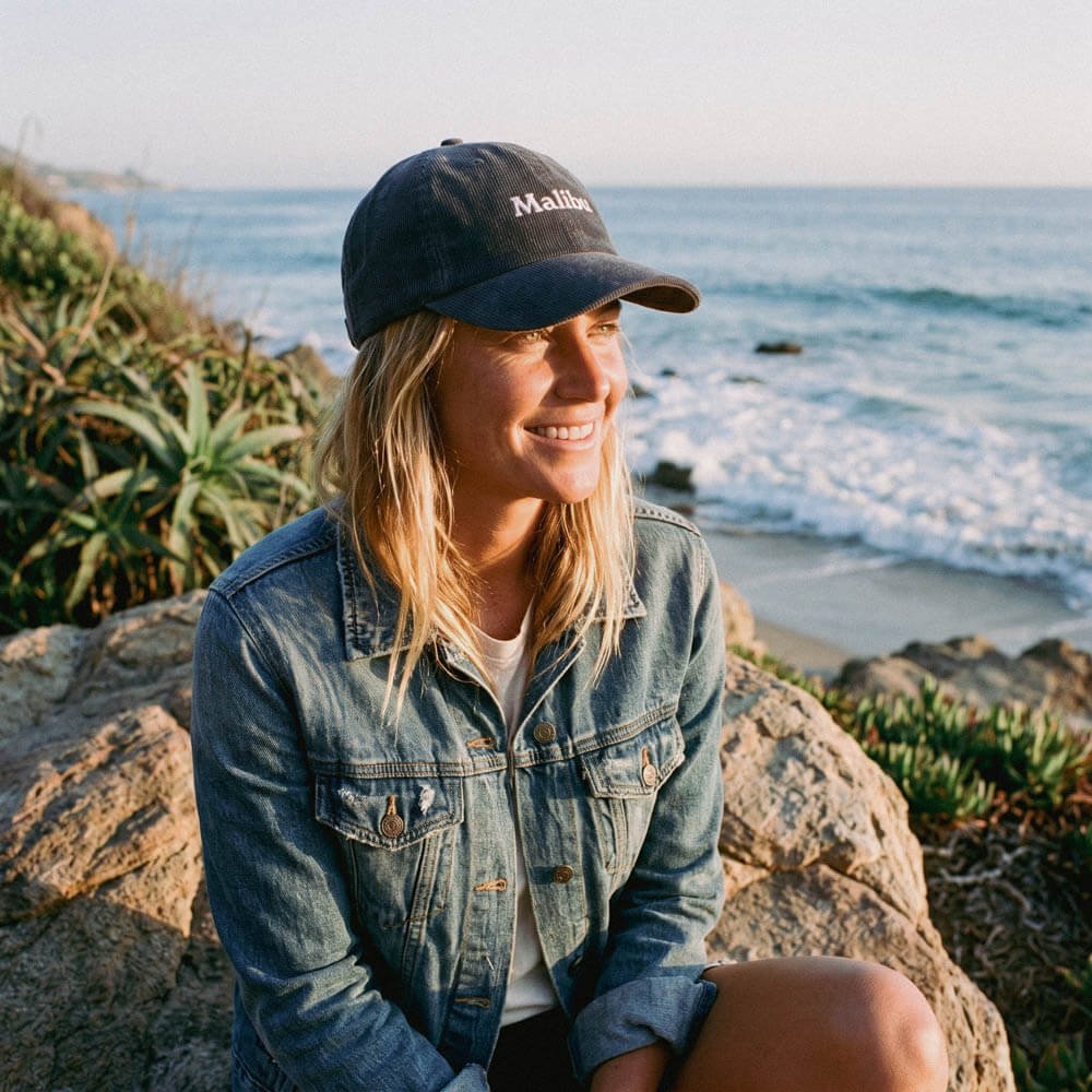 Malibu Corduroy Hat - Navy Blue
