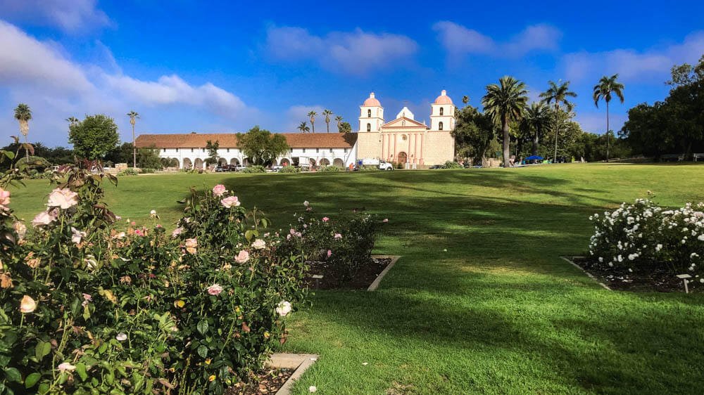 Mission Santa Barbara lawn