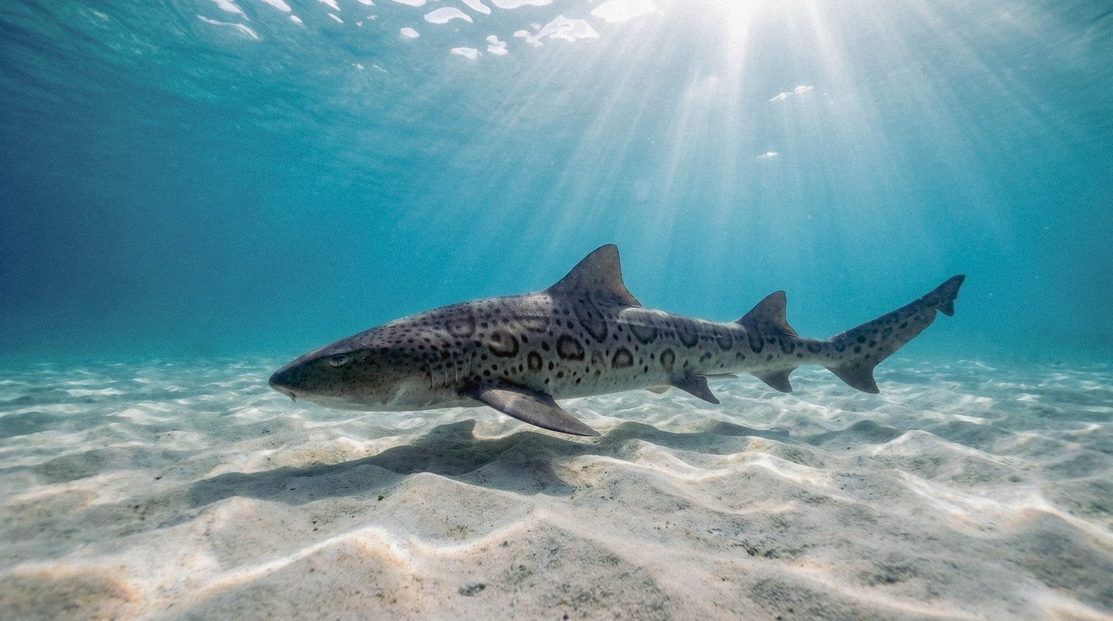 Leopard Sharks can be seen in La Jolla Shores in late summer